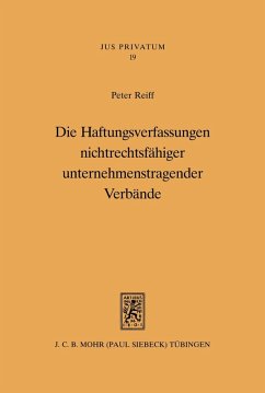 Cover Die Haftungsverfassungen nichtrechtsfähiger unternehmenstragender Verbände (eBook, PDF)
