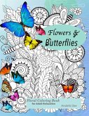 Floral coloring books for adults relaxation Butterflies and Flowers