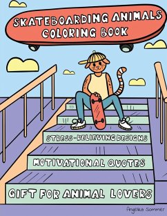 Cover Skateboarding Animals Coloring Book