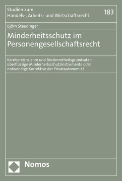 Minderheitsschutz im Personengesellschaftsrecht (eBook, PDF) - Staudinger, Björn