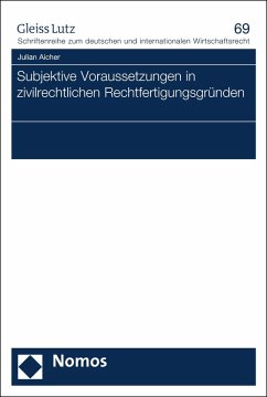 Cover Subjektive Voraussetzungen in zivilrechtlichen Rechtfertigungsgründen (eBook, PDF)