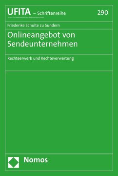 Onlineangebot von Sendeunternehmen (eBook, PDF) - Schulte Zu Sundern, Friederike