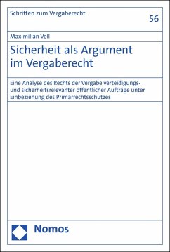 Sicherheit als Argument im Vergaberecht (eBook, PDF) - Voll, Maximilian