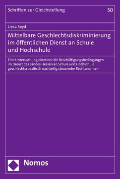 Mittelbare Geschlechtsdiskriminierung im öffentlichen Dienst an Schule und Hochschule (eBook, PDF) - Seyd, Liesa