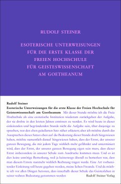 Cover Esoterische Unterweisungen für die erste Klasse der Freien Hochschule für Geisteswissenschaft am Goetheanum 1924