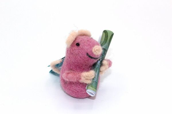 Geldmäuse, 5-7 cm, pink Geldmäuse, 5-7 cm, pink