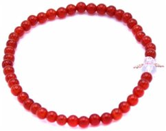 Cover Edelsteinarmband Kinder Schutzengel, Achat rot