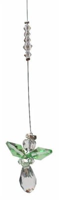 Suncatcher Engel, grün, 3 cm