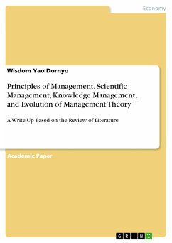 Principles of Management. Scientific Management, Knowledge Management, and Evolution of Management Theory (eBook, PDF)