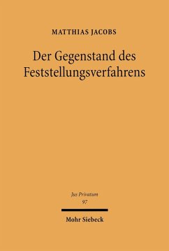 Der Gegenstand des Feststellungsverfahrens (eBook, PDF) - Jacobs, Matthias