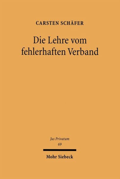 Die Lehre vom fehlerhaften Verband (eBook, PDF)