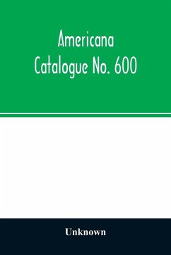 Americana Catalogue No. 600 - Unknown