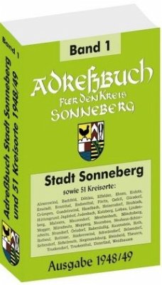 Adressbuch für den Kreis Sonneberg, Stadt SONNEBERG 1948/49 und 51 Kreisorte