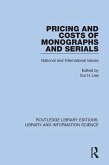 Pricing and Costs of Monographs and Serials (eBook, PDF)