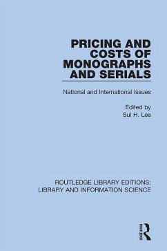 Cover Pricing and Costs of Monographs and Serials (eBook, PDF)
