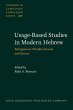 Usage-Based Studies in Modern Hebrew... - Bild 1