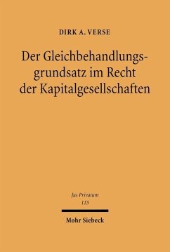 Der Gleichbehandlungsgrundsatz im Recht der Kapitalgesellschaften (eBook, PDF) - Verse, Dirk A.