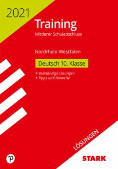 Cover Training Mittlerer Schulabschluss 2021 - Deutsch, Lösungen - Nordrhein-Westfalen