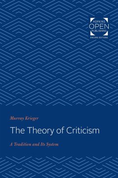 Theory of Criticism (eBook, ePUB) - Krieger, Murray