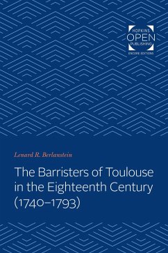 Barristers of Toulouse in the Eighteenth Century (1740-1793) (eBook, ePUB) Cover Barristers of Toulouse in the Eighteenth Century (1740-1793) (eBook, ePUB)