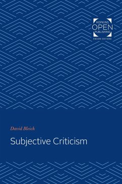 Cover Subjective Criticism (eBook, ePUB)