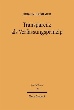 Transparenz als Verfassungsprinzip (eBook, PDF) - Bröhmer, Jürgen