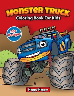 Monster Truck Coloring Book - Hall, Harper