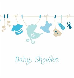Baby Shower Guest Book, Blue, Boy, Beautiful Guest Book for Family & Friends to Write In, Mummy To Be, Photo, Baby, Pregnancy, Motherhood, New Born Keepsake (Hardback) - Publishing, Lollys