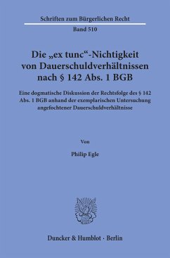 Die »ex tunc«-Nichtigkeit von Dauerschuldverhältnissen nach § 142 Abs. 1 BGB. - Egle, Philip