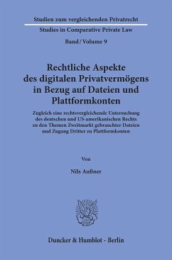 Cover Rechtliche Aspekte des digitalen Privatvermögens in Bezug auf Dateien und Plattformkonten.