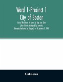 Ward 1-Precinct 1; City of Boston; List of Residents 20 years of Age and Over (Non-Citizens Indicated by Asterisk) (Females Indicated by Dagger) as of January 1, 1941