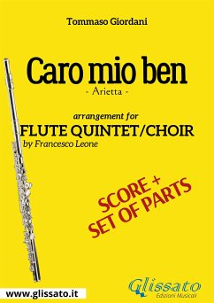 Caro mio ben - Flute quintet/choir score & parts (fixed-layout eBook, ePUB) - Giordani, Tommaso