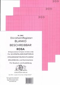 DürckheimRegister® BLANKO-ROSA beschreibbar für deine Gesetze - Dürckheim, Constantin von