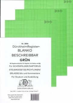 DürckheimRegister® BLANKO-GRÜN beschreibbar für deine Gesetze - Dürckheim, Constantin von