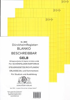 DürckheimRegister® BLANKO-GRÜN für Schönfelder/ Sartorius/ Steuergesetze/ Richtlinien/ Erlasse/ dtv und Kommentare - Dürckheim, Constantin von
