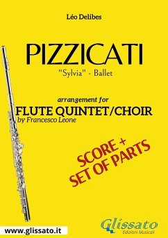 Pizzicati - Flute quintet/choir score & parts (fixed-layout eBook, ePUB) - Delibes, Léo