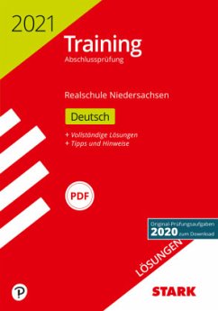 Cover Training Abschlussprüfung Realschule 2021 - Deutsch Lösungen - Niedersachsen
