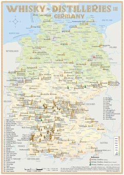 Whisky Distilleries Germany-Austria-Switzerland - Tasting Map - Hirst, Rüdiger Jörg