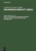 Ergänzungen und Berichtigungen, Anhang, Nachtrag, Gesetzesregister, Sachregister (eBook, PDF)