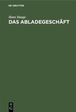 Das Abladegeschäft (eBook, PDF) Cover Das Abladegeschäft (eBook, PDF)