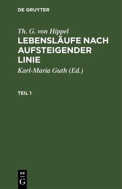 Cover Th. G. von Hippel: Lebensläufe nach aufsteigender Linie. Teil 1 (eBook, PDF)