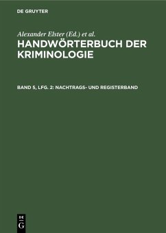 Cover Nachtrags- und Registerband (eBook, PDF)