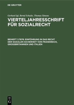 Cover Einführung in das Recht der sozialen Sicherheit von Frankreich, Großbritannien und Italien (eBook, PDF)