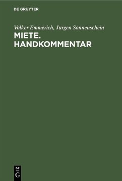 Miete. Handkommentar (eBook, PDF) - Emmerich, Volker; Sonnenschein, Jürgen