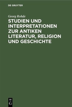 Cover Studien und Interpretationen zur antiken Literatur, Religion und Geschichte (eBook, PDF)