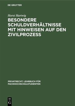 Cover Besondere Schuldverhältnisse mit Hinweisen auf den Zivilprozeß (eBook, PDF)