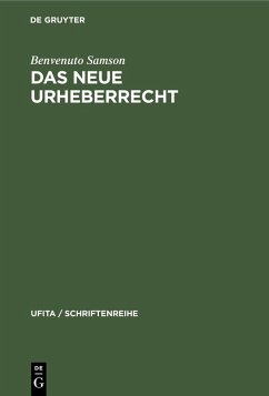 Das neue Urheberrecht (eBook, PDF) - Samson, Benvenuto