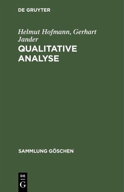 Qualitative Analyse (eBook, PDF) - Hofmann, Helmut; Jander, Gerhart