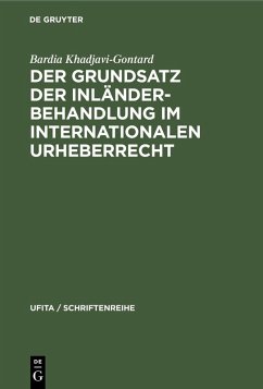 Cover Der Grundsatz der Inländerbehandlung im internationalen Urheberrecht (eBook, PDF)
