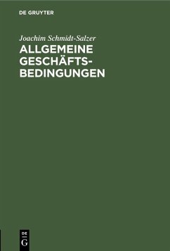 Allgemeine Geschäftsbedingungen (eBook, PDF)